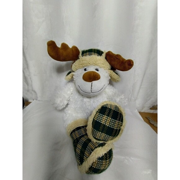 Dan Dee Collectors Choice 17inch Cuddly 2012 White Moose Plush - Picture 10 of 12